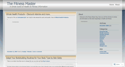 Desktop Screenshot of fitnessmaster.wordpress.com