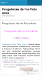 Mobile Screenshot of pengobatanherniiapadaanak.wordpress.com