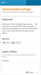 Mobile Screenshot of chaosscriptcoverage.wordpress.com