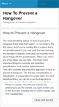 Mobile Screenshot of preventahangover.wordpress.com