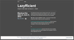 Desktop Screenshot of lazyfficient.wordpress.com