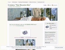 Tablet Screenshot of lumeriathehealingspa.wordpress.com