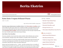 Tablet Screenshot of beritaekstrim.wordpress.com