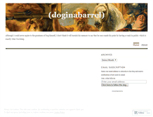 Tablet Screenshot of doginabarrel.wordpress.com