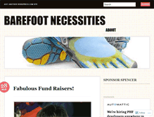 Tablet Screenshot of barefootnecessities.wordpress.com