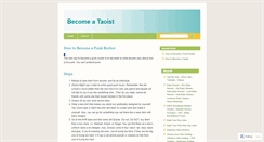 Desktop Screenshot of becomeataoist.wordpress.com