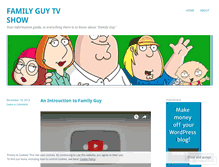 Tablet Screenshot of familyguytvshow.wordpress.com