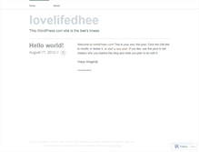 Tablet Screenshot of lovelifedhee.wordpress.com