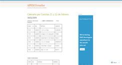 Desktop Screenshot of apemecuador.wordpress.com