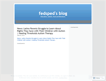 Tablet Screenshot of fedsped.wordpress.com