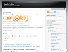 Tablet Screenshot of camlablog.wordpress.com