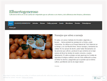 Tablet Screenshot of elhuertogeneroso.wordpress.com