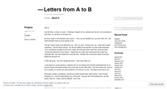 Desktop Screenshot of lettersfromatob.wordpress.com