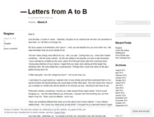 Tablet Screenshot of lettersfromatob.wordpress.com