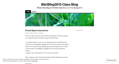 Desktop Screenshot of bte380sp2010.wordpress.com