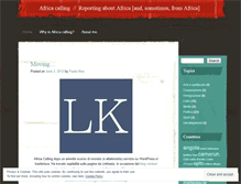 Tablet Screenshot of africacalling.wordpress.com