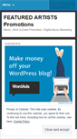 Mobile Screenshot of featuredartists.wordpress.com