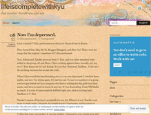 Tablet Screenshot of lifeiscompletewithkyu.wordpress.com
