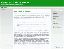 Tablet Screenshot of fantasygolfweekly.wordpress.com