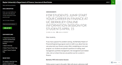 Desktop Screenshot of baylorfinance.wordpress.com