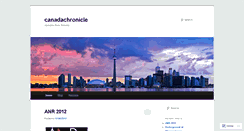 Desktop Screenshot of canadachronicle.wordpress.com