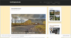 Desktop Screenshot of lovelivingincolorado.wordpress.com