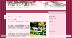 Desktop Screenshot of eventsoflife.wordpress.com