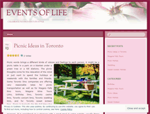 Tablet Screenshot of eventsoflife.wordpress.com