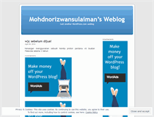 Tablet Screenshot of mohdnorizwansulaiman.wordpress.com