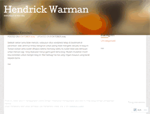 Tablet Screenshot of hendrickwarman.wordpress.com