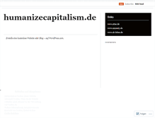 Tablet Screenshot of humanizecapitalism.wordpress.com