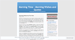 Desktop Screenshot of morningwishesquotes.wordpress.com