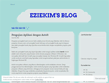 Tablet Screenshot of eziekim.wordpress.com
