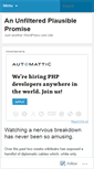 Mobile Screenshot of anunfilteredplausiblepromise.wordpress.com