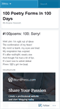 Mobile Screenshot of 100poetryforms.wordpress.com
