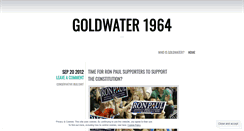 Desktop Screenshot of goldwater1964.wordpress.com