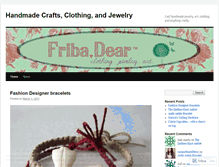 Tablet Screenshot of fribadearclothingandjewelry.wordpress.com