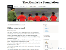 Tablet Screenshot of akankshafoundation.wordpress.com