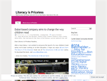 Tablet Screenshot of literacyispriceless.wordpress.com