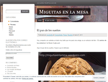 Tablet Screenshot of miguitasenlamesa.wordpress.com