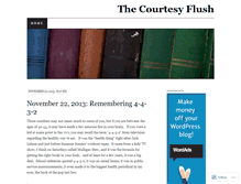 Tablet Screenshot of courtesyflush.wordpress.com