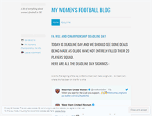 Tablet Screenshot of mywomensfootball.wordpress.com