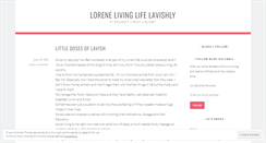 Desktop Screenshot of lorenelivinglifelavishly.wordpress.com