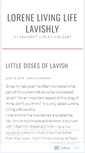 Mobile Screenshot of lorenelivinglifelavishly.wordpress.com