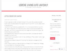 Tablet Screenshot of lorenelivinglifelavishly.wordpress.com