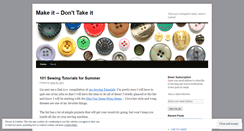 Desktop Screenshot of makedonttake.wordpress.com