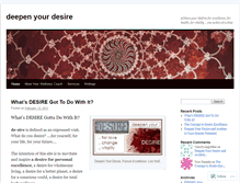 Tablet Screenshot of deepenyourdesire.wordpress.com