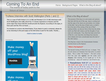 Tablet Screenshot of comingtoanend.wordpress.com