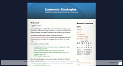 Desktop Screenshot of economicstrategies.wordpress.com