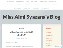 Tablet Screenshot of missaimisyazana.wordpress.com